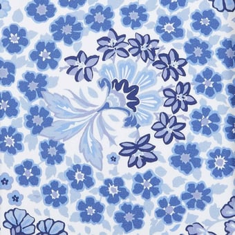 Marquess Garden Coton Fabric Lapis Liberty