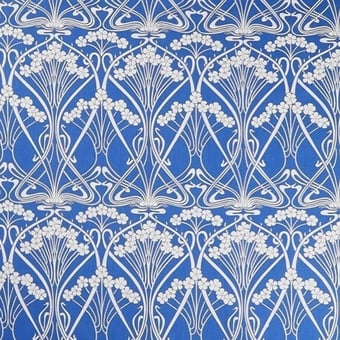 Ianthe Bloom Stencil Fabric Pewter Liberty