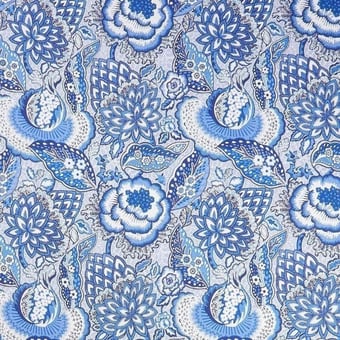 Patricia Ladbroke Linen Fabric Lapis Liberty