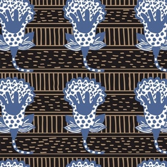 Stoff Rama Noir/Bleu Olivades