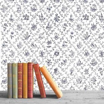 Pillement Wallpaper Bleu Charles Burger