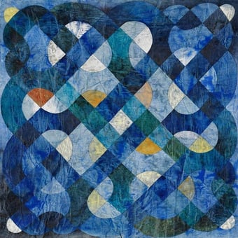 Riverberi Panel Cobalt Inkiostro Bianco