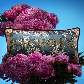 Coussin Lacroix Cherry! Bleu Denim Christian Lacroix