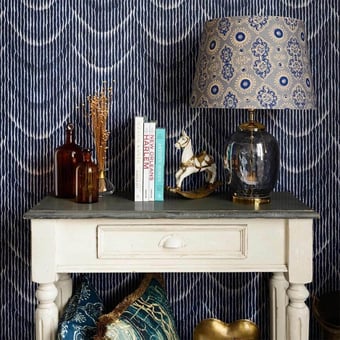 Moving Waves Panel Indigo/Taupe Mindthegap