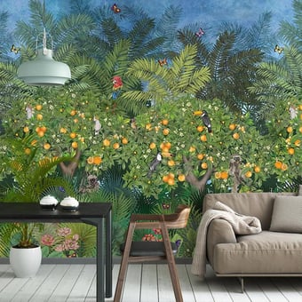 Papel pintado mural panorámico Orange Grove Garden Matthew Williamson