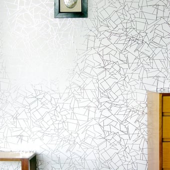 Angles Wallpaper Copper Rose/Lead Grey Erica Wakerly