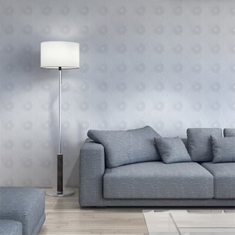 Minispiral Wallpaper Silver/White Erica Wakerly