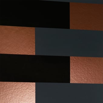 Block Wallpaper Copper Burnish/Charcoal Erica Wakerly