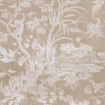 Tela Singe et Autruche Orange Olivades