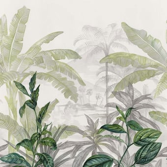 Papel pintado mural panorámico Oléa Blanc Casamance