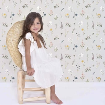 Carta da parati Fleurs des Champs Pastel Lilipinso
