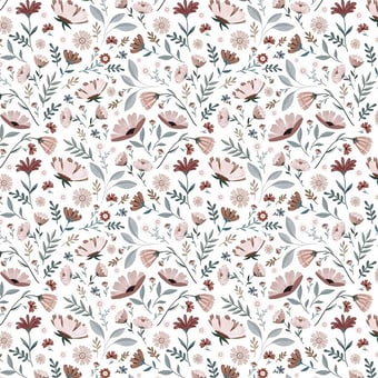 Carta da parati Ocean Flowers Blush Lilipinso
