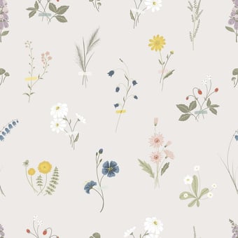 Carta da parati Fleurs des Champs Pastel Lilipinso