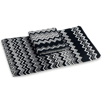Keith 2 towels set Black/White Missoni Home