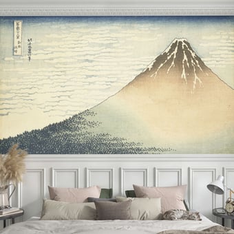 Papel pintado mural panorámico Matin Clair Mont Fuji Etoffe.com x Agence Musées Nationaux