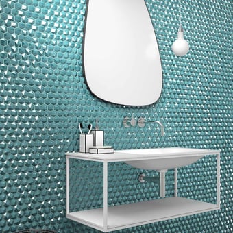 Mosaico Diamond Turquesa Vidrepur