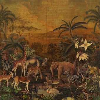 Papel pintado mural panorámico Tanzania Fauve Casamance