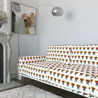 Abiho Fabric Blanc Olivades