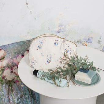 Trousse de toilette Myosotis 19x15 cm Illustre Paris