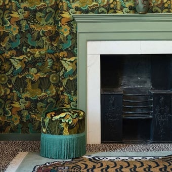 Papel pintado Phantasia Selenite Orange House of Hackney