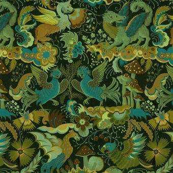 Papel pintado Phantasia Selenite Orange House of Hackney