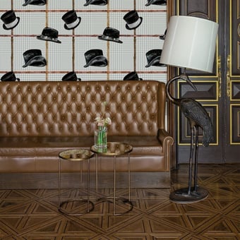Ascot Wallpaper Bleu Coordonné