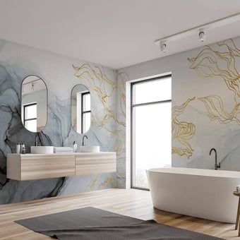 Papel pintado mural panorámico Aurora Borealis Perle Coordonné