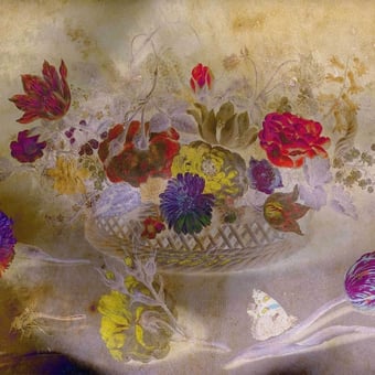 Carta da parati murale Flore 3 Multicolore Labo Léonard