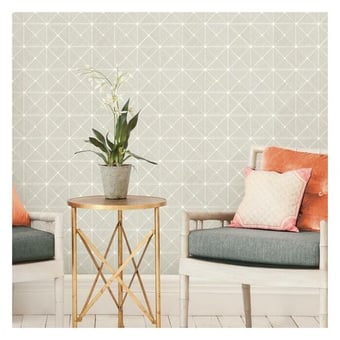 Double Diamonds adhesive wallpaper Off white York Wallcoverings