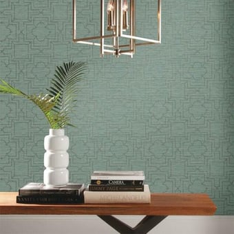 Papel pintado adhésif Quatrefoil Trellis Neutral York Wallcoverings