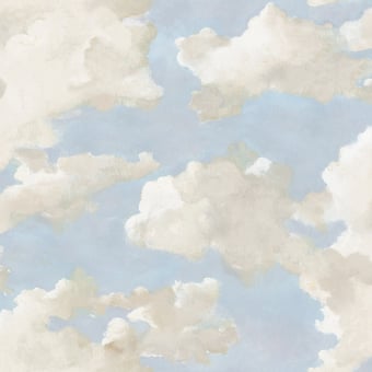 Papel pintado adhésif Clouds on Canvas Blue York Wallcoverings
