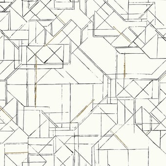 Papel pintado adhésif Prism Schematics White/Blue York Wallcoverings