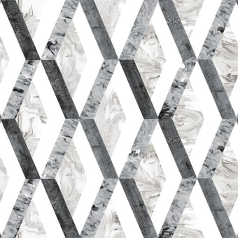 Papel pintado adhésif Statuary Diamond Inlay Gray York Wallcoverings