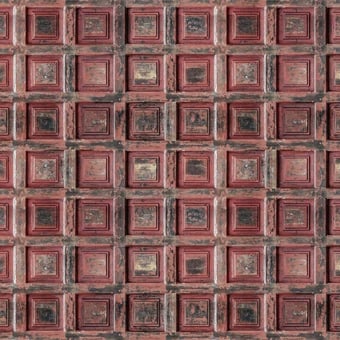 Papel pintado mural panorámico Red Vintage Wood Red Vintage Wood Les Dominotiers
