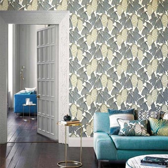 Papier peint Foxley Fern Stone Harlequin