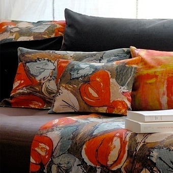 Stoff Amour en cage Orange Lalie Design