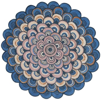 Masquerade Round Blue Rug diamètre 150 cm Ted Baker