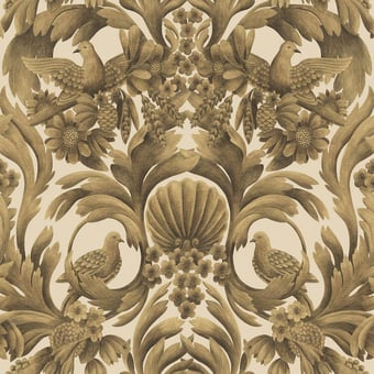 Gibbons Carving Wallpaper Metallic gold Cole and Son
