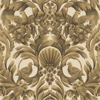 Gibbons Carving Wallpaper Metallic gold Cole and Son