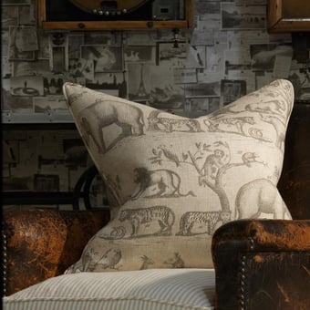 Jungle Fabric Grey Andrew Martin