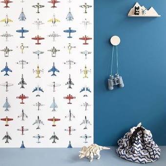 Airplanes Wallpaper White Studio Ditte