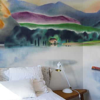 Papel pintado mural panorámico Cabane Pequeño - 180x280 cm - 3 tiras Bien Fait