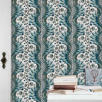 Papel pintado mural panorámico Oeillets Bleus Le Grand Siècle