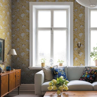 Brita Wallpaper Bleu Midbec