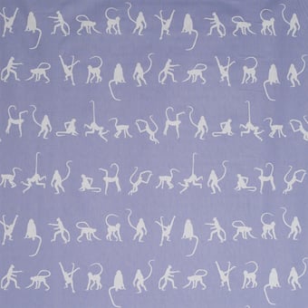 Monkey Puzzle Fabric Bluebell Andrew Martin