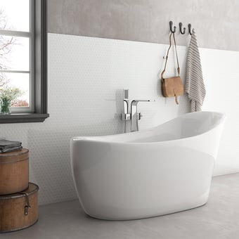 Mosaico Circle White Glossy Vidrepur