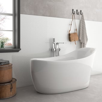 Mosaïque Circle White Glossy Vidrepur