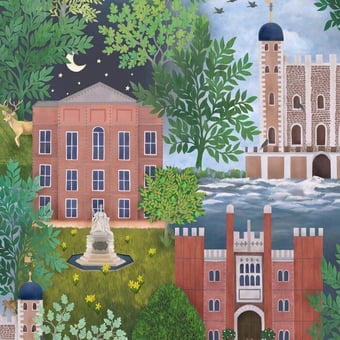 Palace Tales Wallpaper Leaf Green Cole and Son