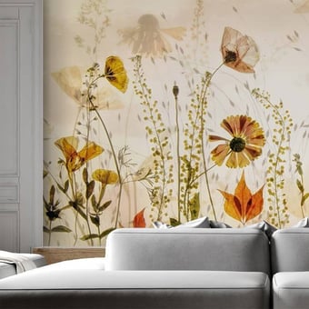 Papier peint panoramique Champ Fleuri Fleurs Artwallz Paris