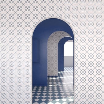 Baldosa hidráulica Versailles Bleu Beauregard Studio